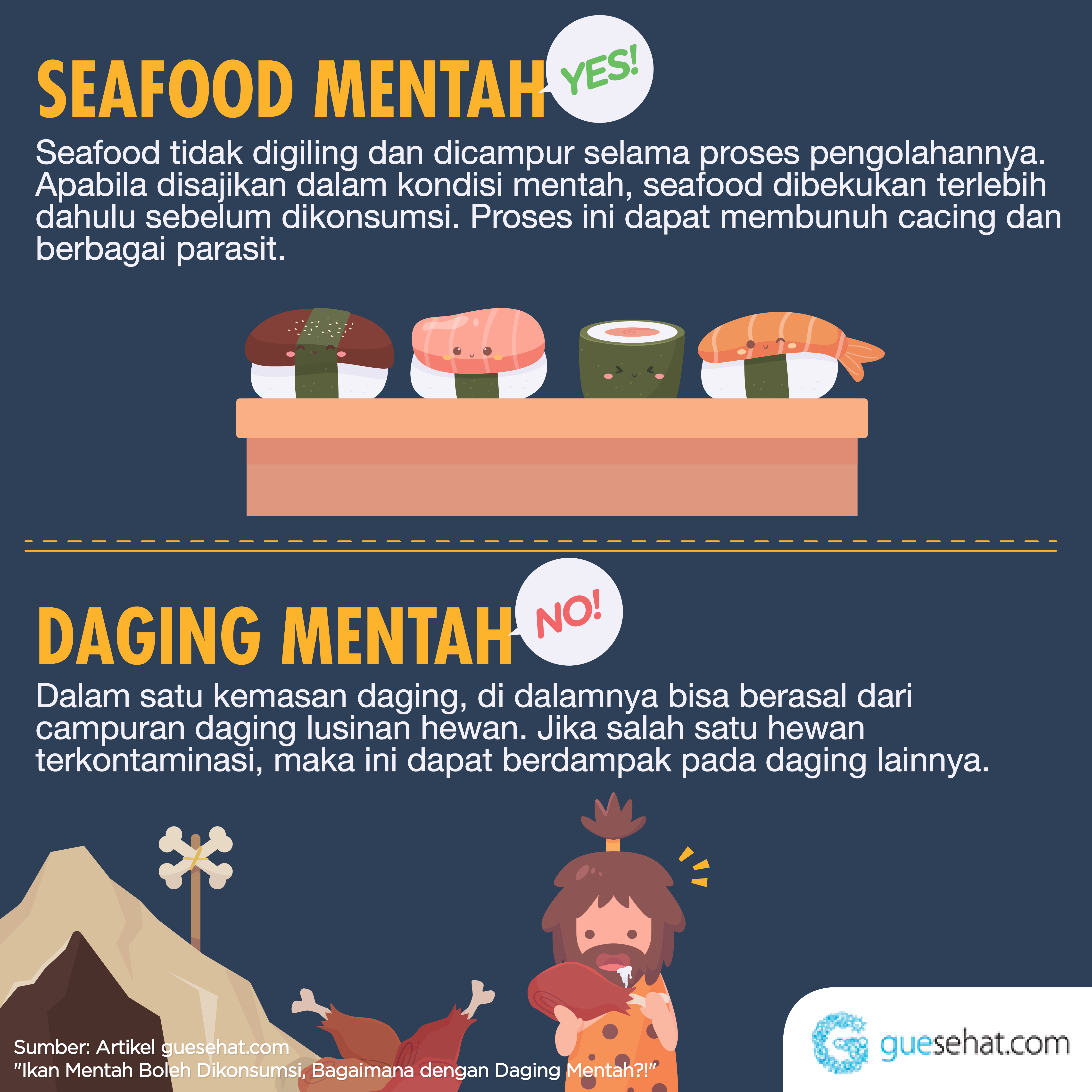 Seafood vs Daging Mentah - GueSehat.com